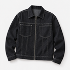 Leonardo navy blue cotton classic jacket in black blue, product-only cover