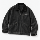 Leonardo casual denim loose jacket in black, product-only cover