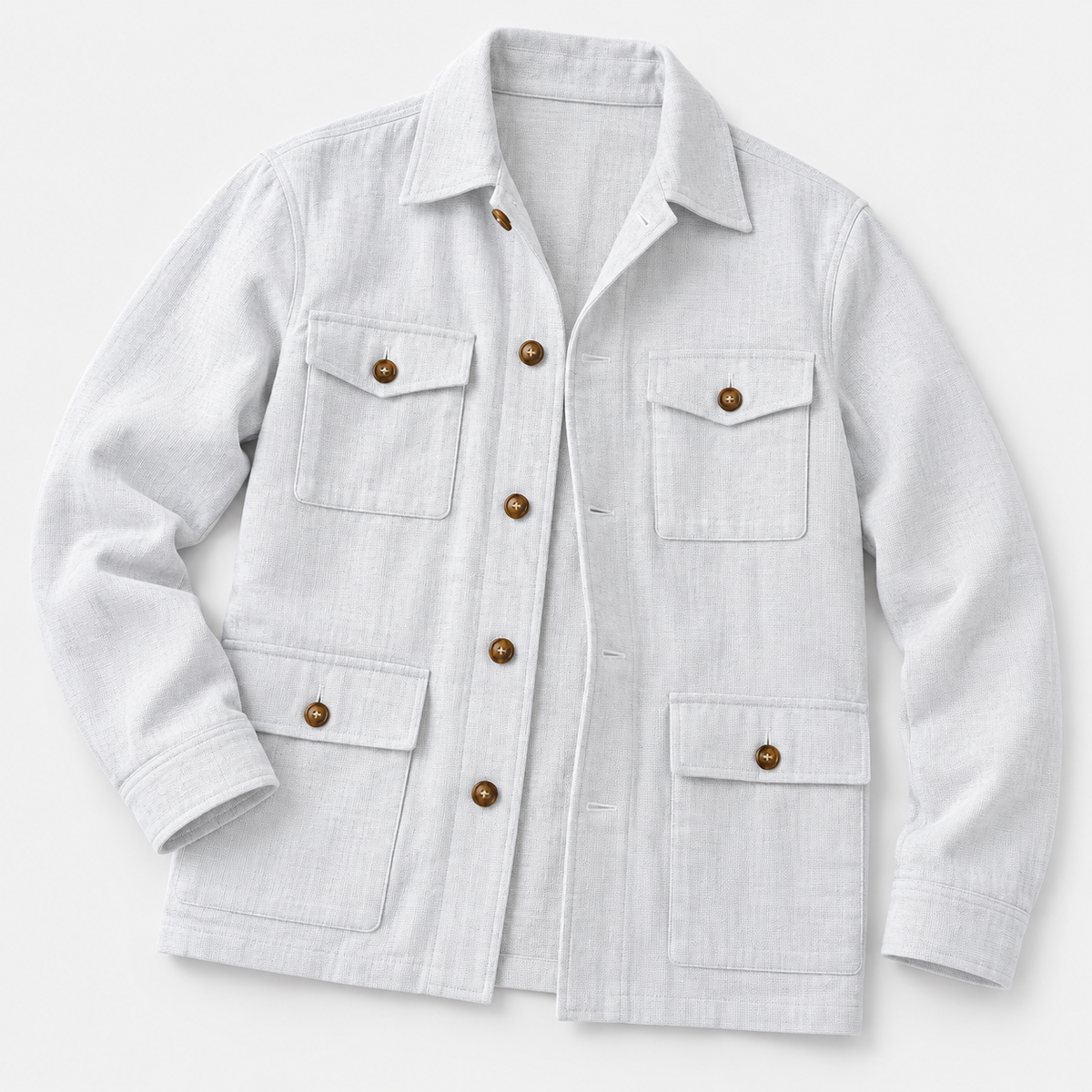 Leo cotton blazer for casual dress in white, product-only cover