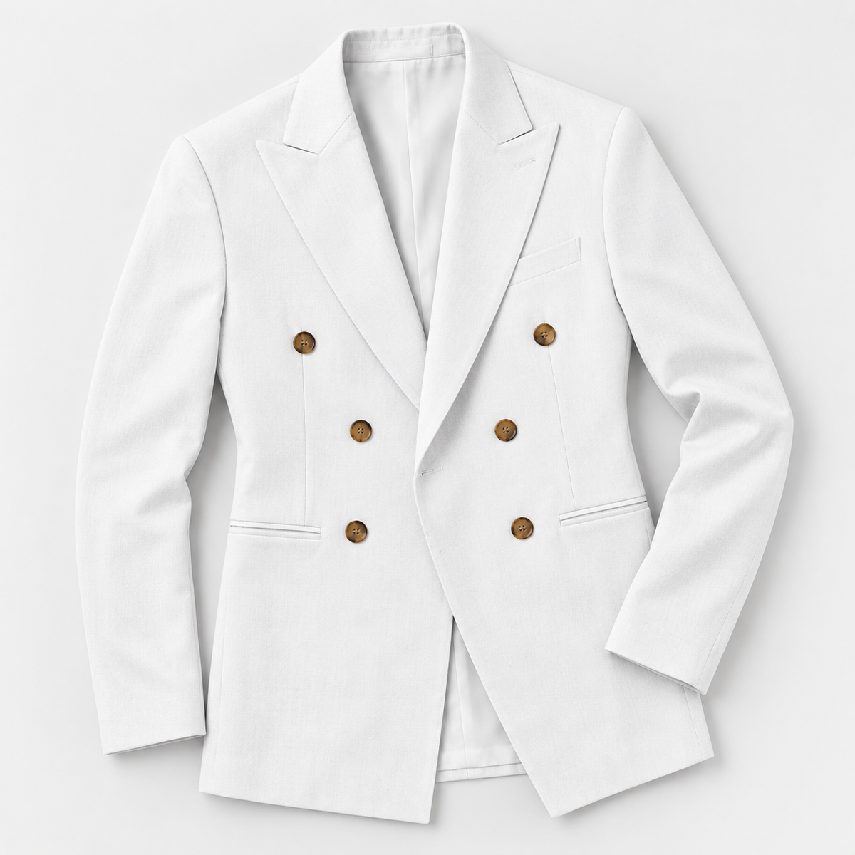 Leo soft slim fit blazer in white, product-only cover