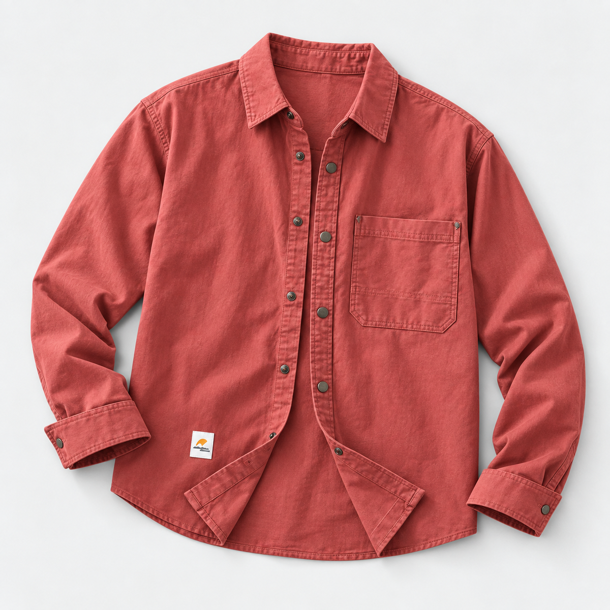 Leo new york casual shirt in red, product-only cover