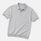 Leo summer striped polo shirt in gray, product-only cover