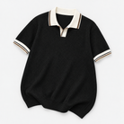 Leo summer business polo shirt in black, product-only cover