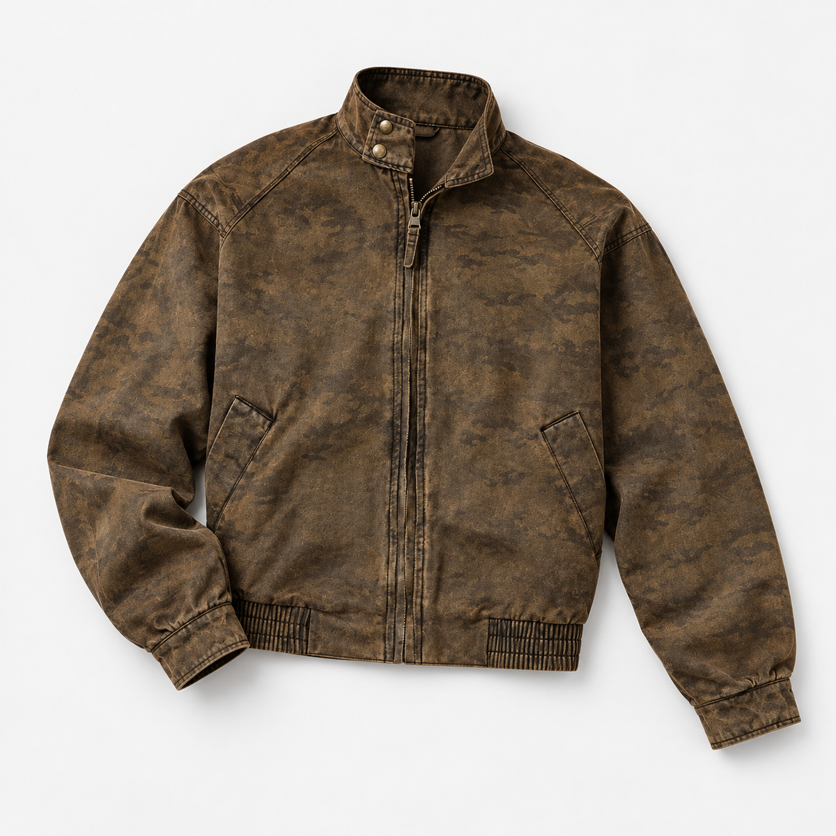 Leo motorcycle cotton casual jacket in coffee, product-only cover
