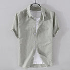 Antonios Short - sleeve Linen Shirt - Antonios