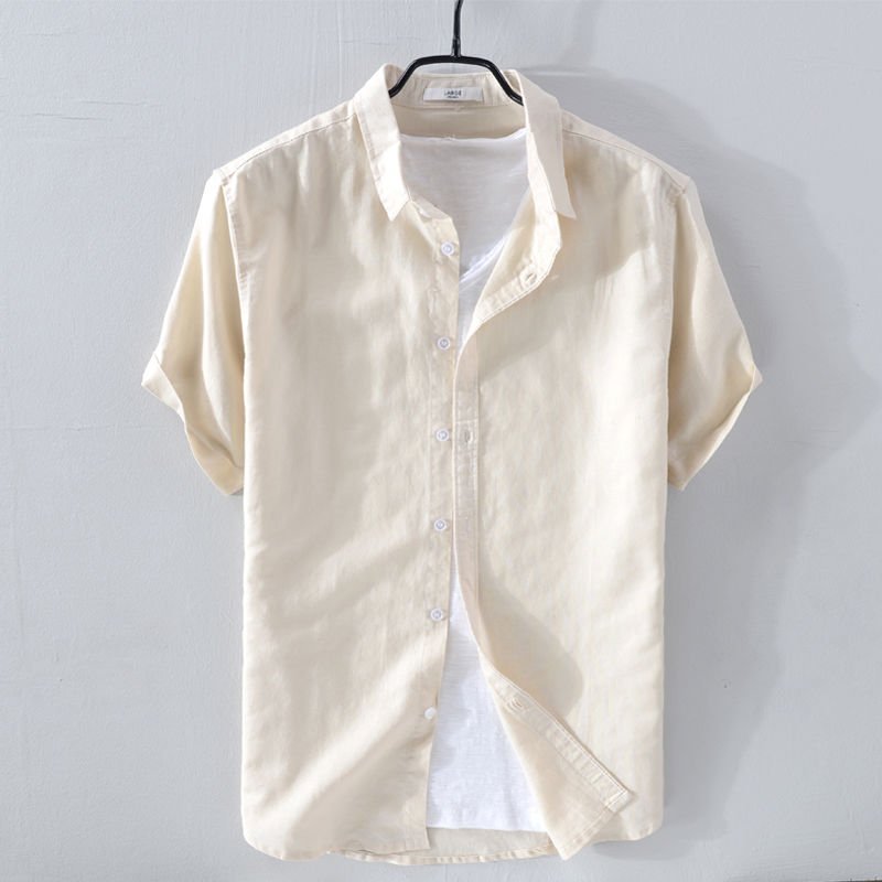 Antonios Short - sleeve Linen Shirt - Antonios