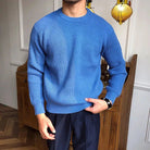 Antonios solid round neck knit sweater - Antonios