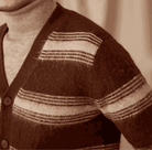 Antonios striped wool v - neck cardigan winter essential - Antonios