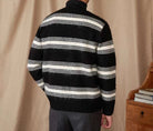 Antonios striped wool v - neck cardigan winter essential - Antonios