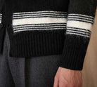 Antonios striped wool v - neck cardigan winter essential - Antonios
