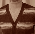 Antonios striped wool v - neck cardigan winter essential - Antonios