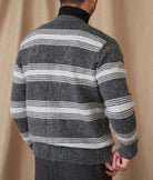 Antonios striped wool v - neck cardigan winter essential - Antonios