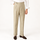 Summer straight fit lightweight trousers in Khaki – product view