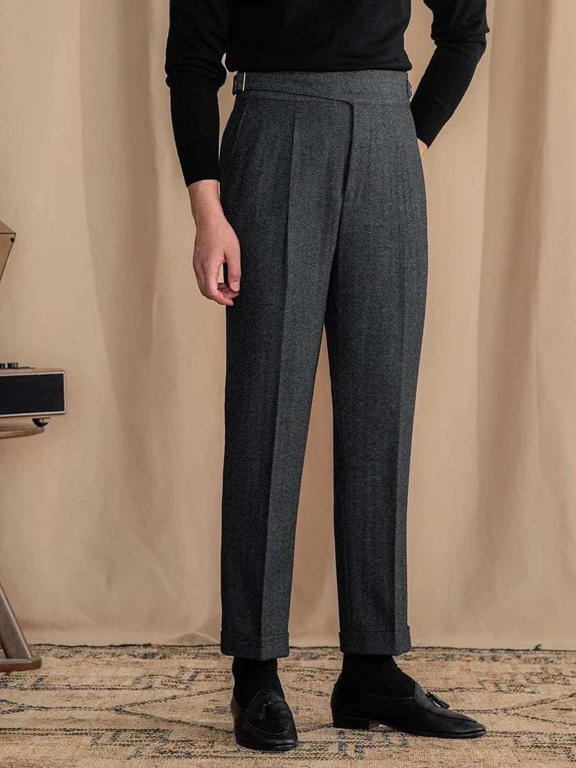 Antonios vintage wool herringbone pants - Antonios