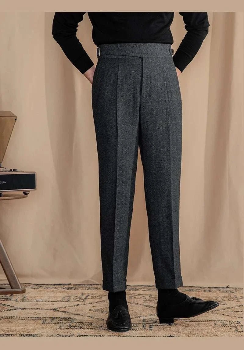 Antonios vintage wool herringbone pants - Antonios