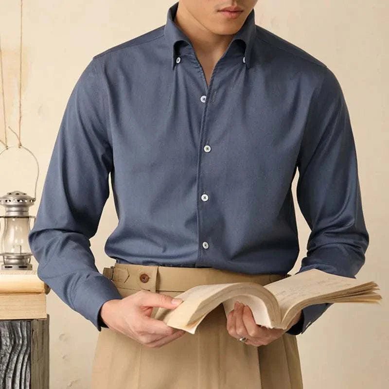 Antonios washed tuxedo shirt stylish office wear - Antonios