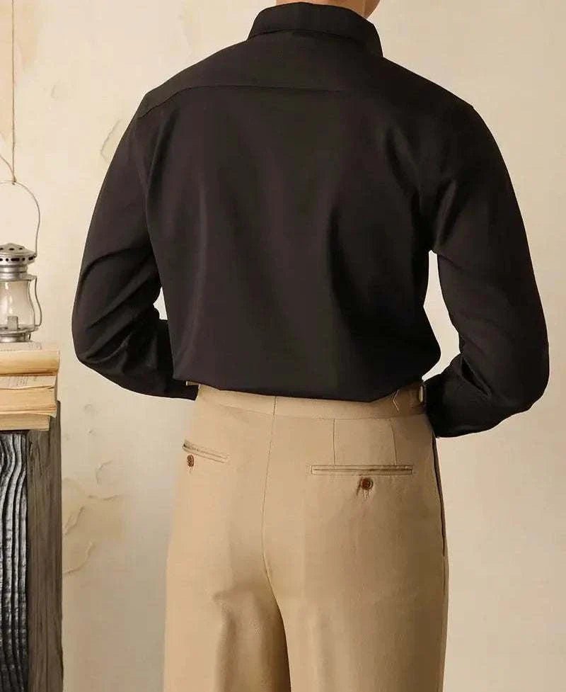 Antonios washed tuxedo shirt stylish office wear - Antonios