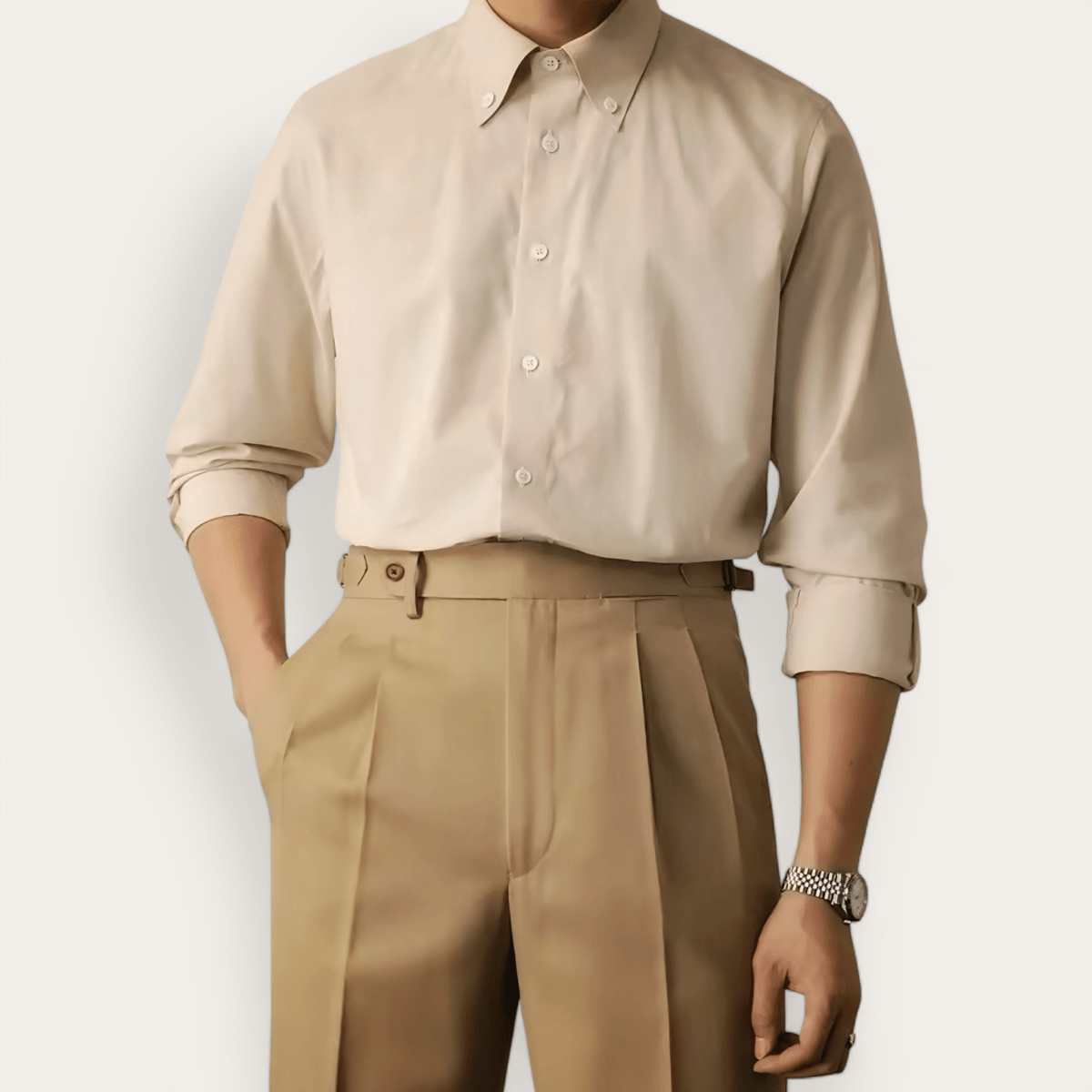 Antonios washed tuxedo shirt stylish office wear - Antonios