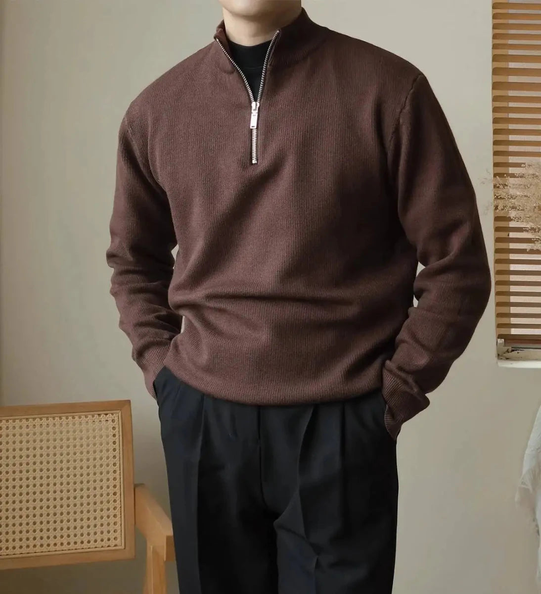 AntoniosClothing high - neck half - zip sweater - Antonios