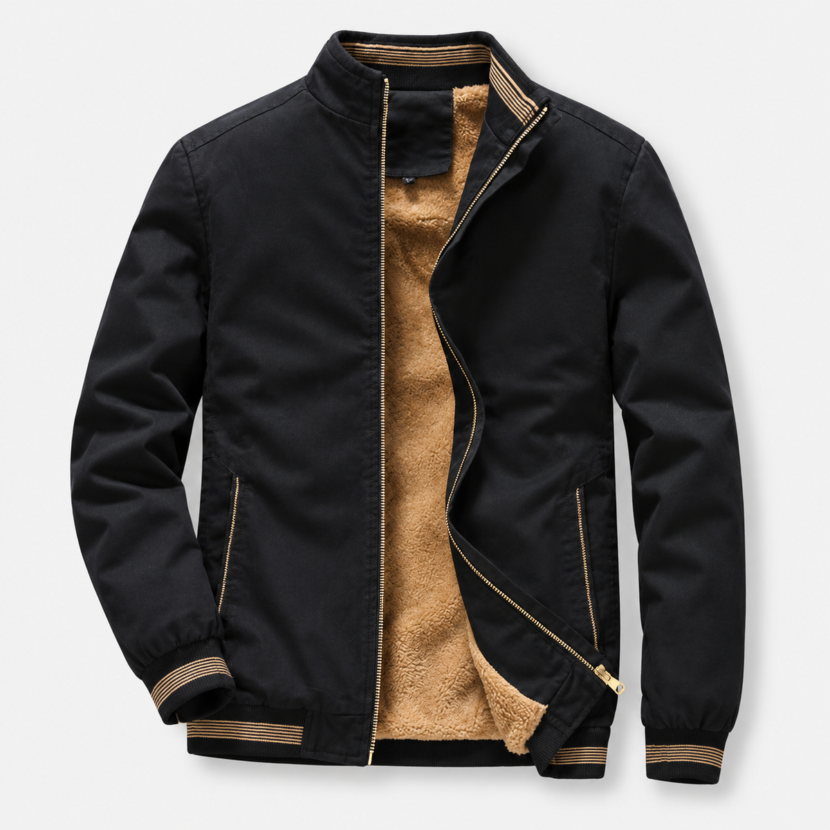 Antonios Autumn Bomber Jacket — Black