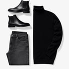Autumn full black set (sweater+trousers+boots) - Antonios