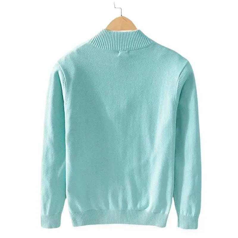 Autumn half zipper cotton sweater - Antonios