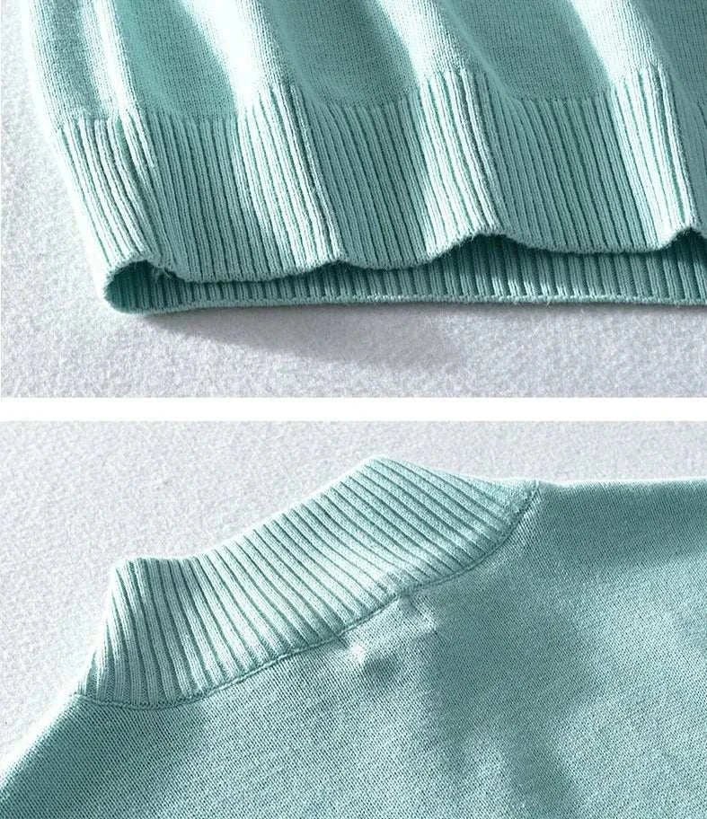 Autumn half zipper cotton sweater - Antonios