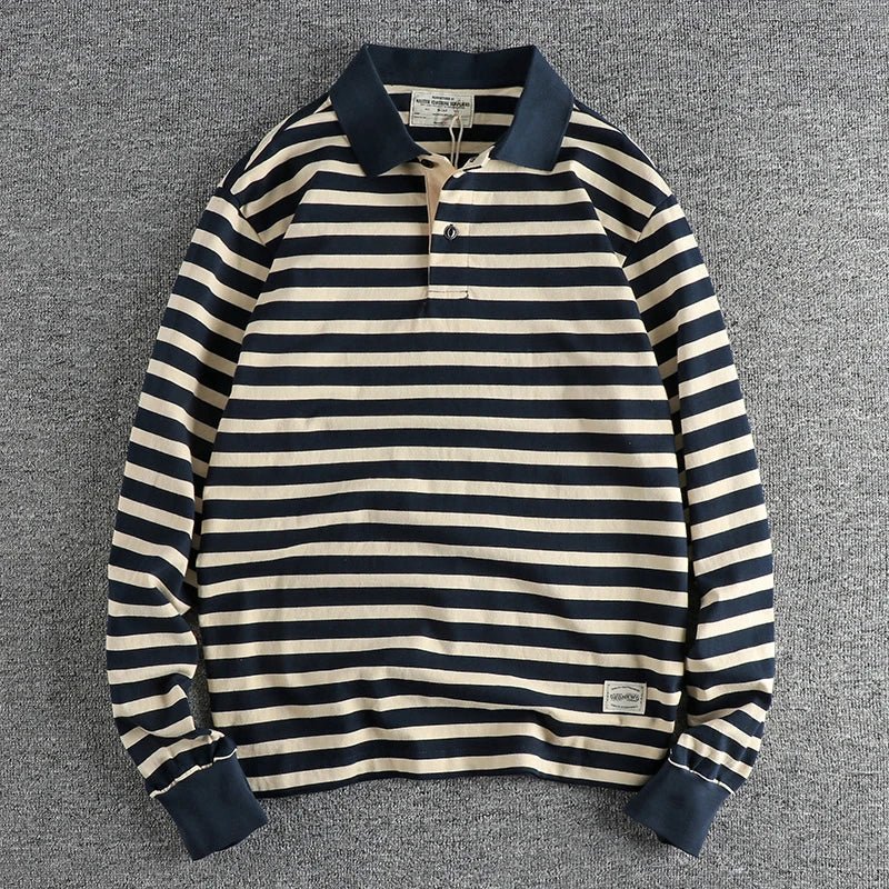 Autumn polo striped pullover - Antonios