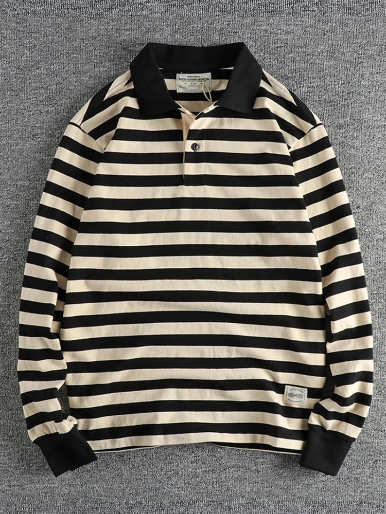 Autumn polo striped pullover - Antonios