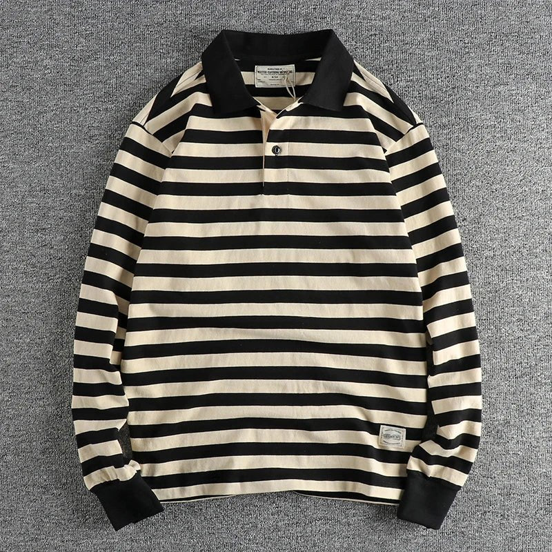 Autumn polo striped pullover - Antonios