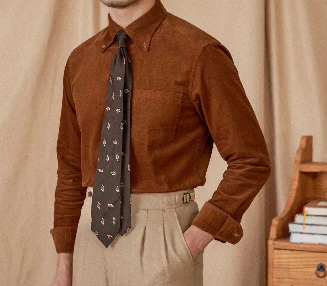 Autumn vintage corduroy shirt - Antonios