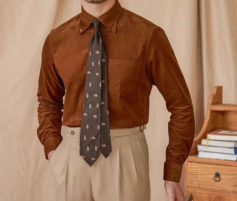 Autumn vintage corduroy shirt - Antonios