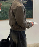 Autumn vintage PU leather jacket - Antonios