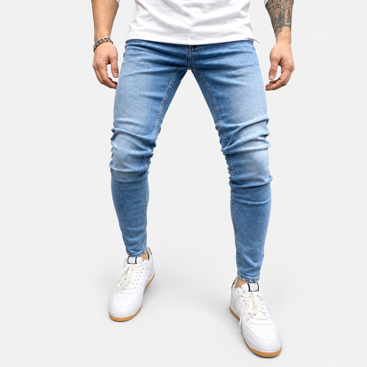 Antonios Ben Skinny Jeans — Light blue