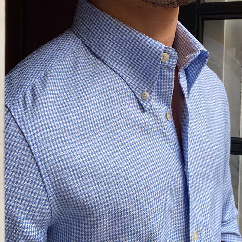 British Blue Plaid Shirt - Antonios