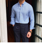 British Blue Plaid Shirt - Antonios