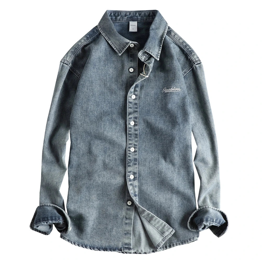 British denim washed shirt - Antonios