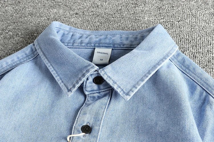 British denim washed shirt - Antonios