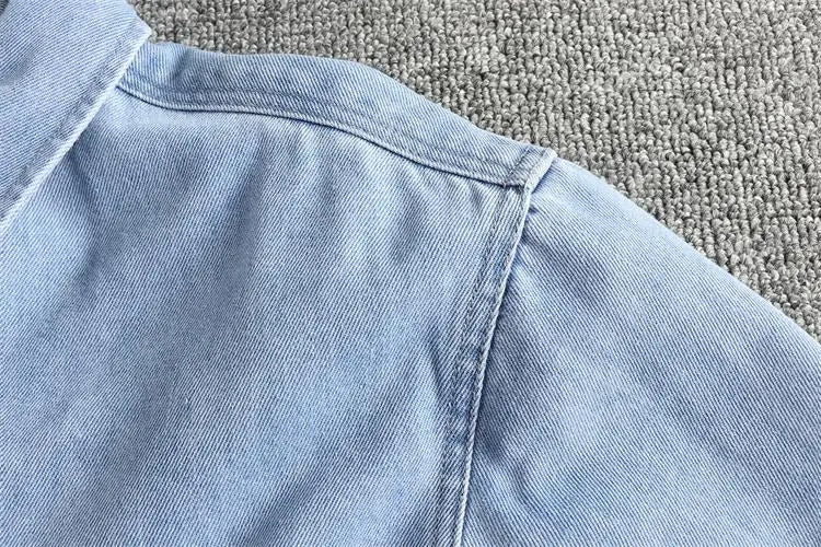 British denim washed shirt - Antonios