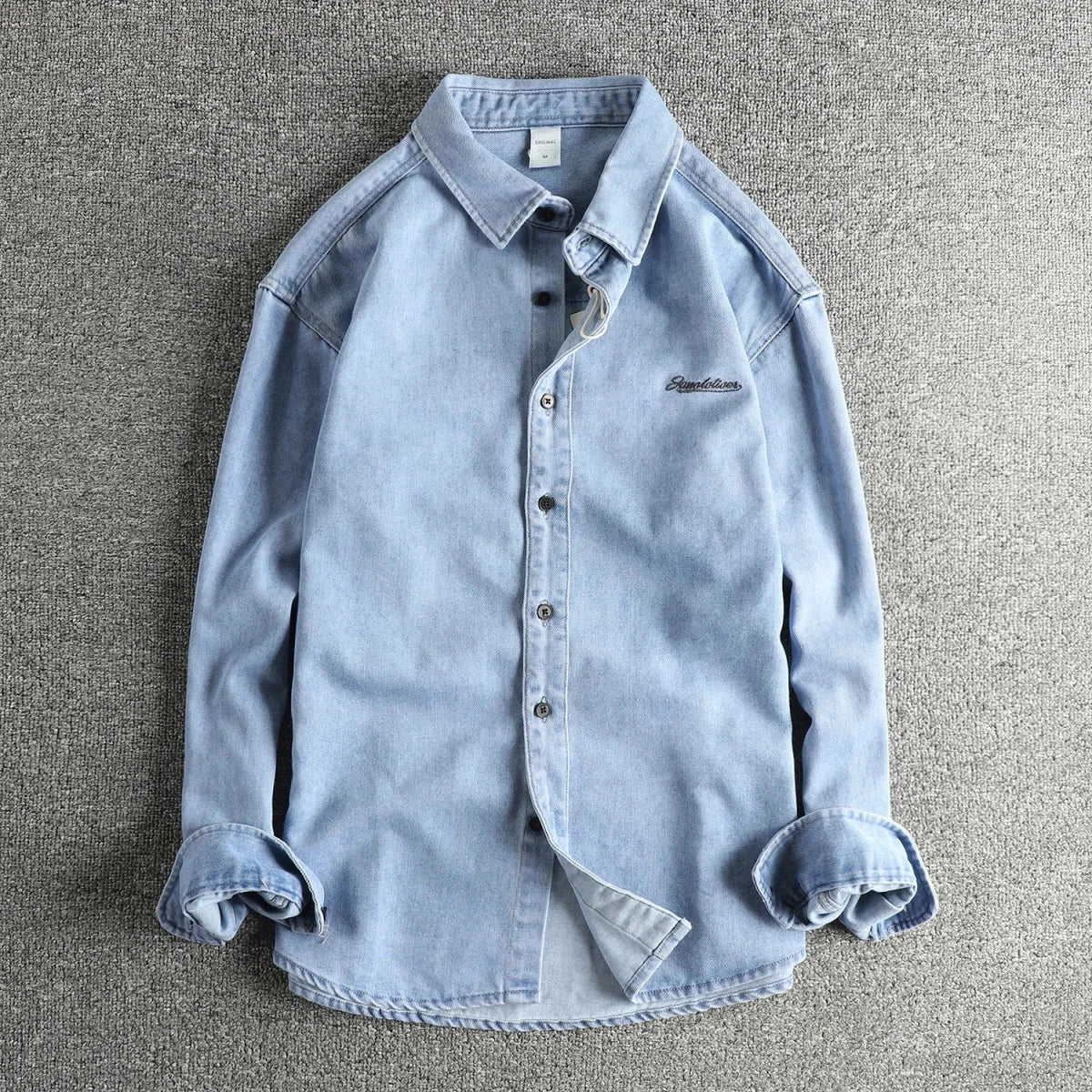 British denim washed shirt - Antonios