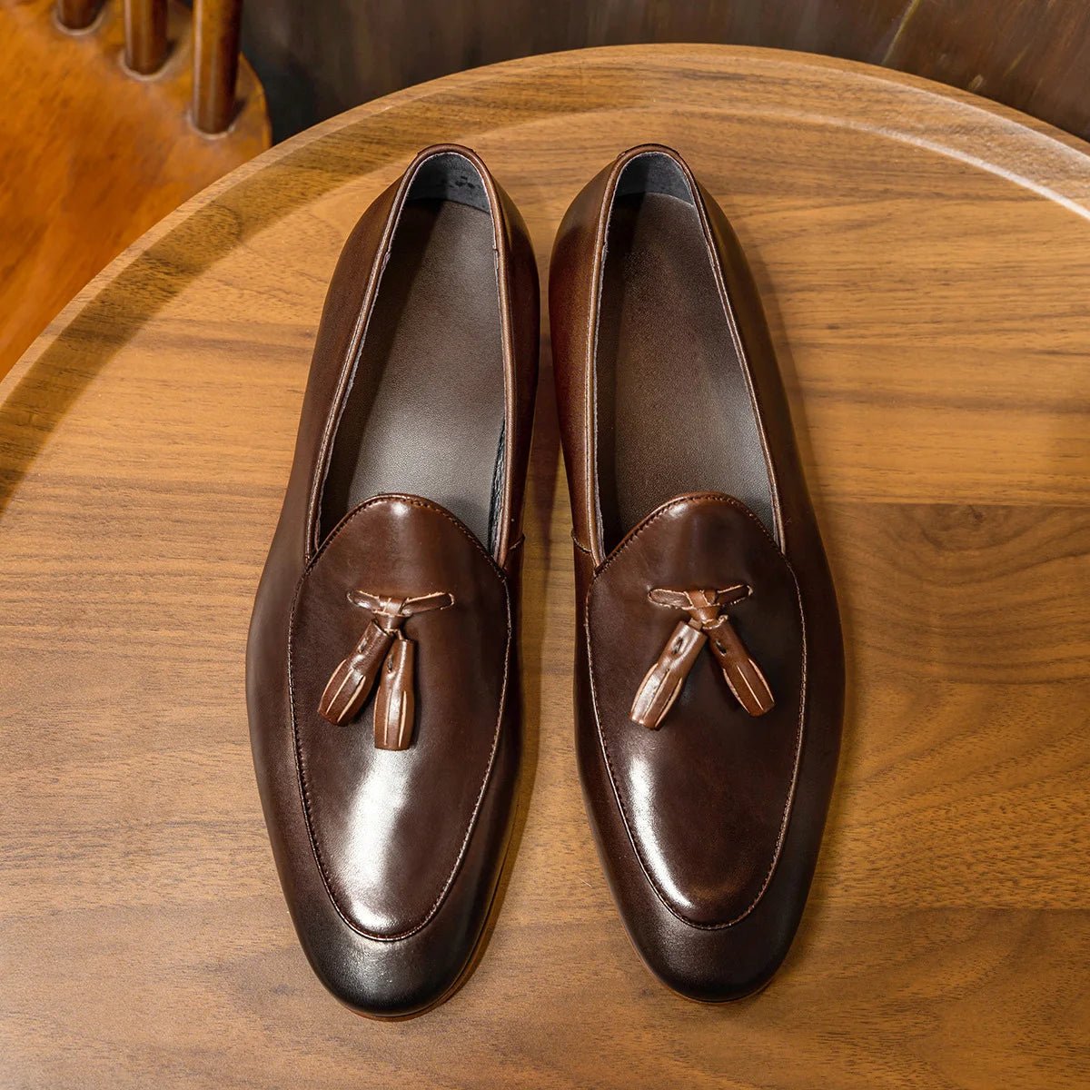 Brown patchwork tassel loafer - Antonios