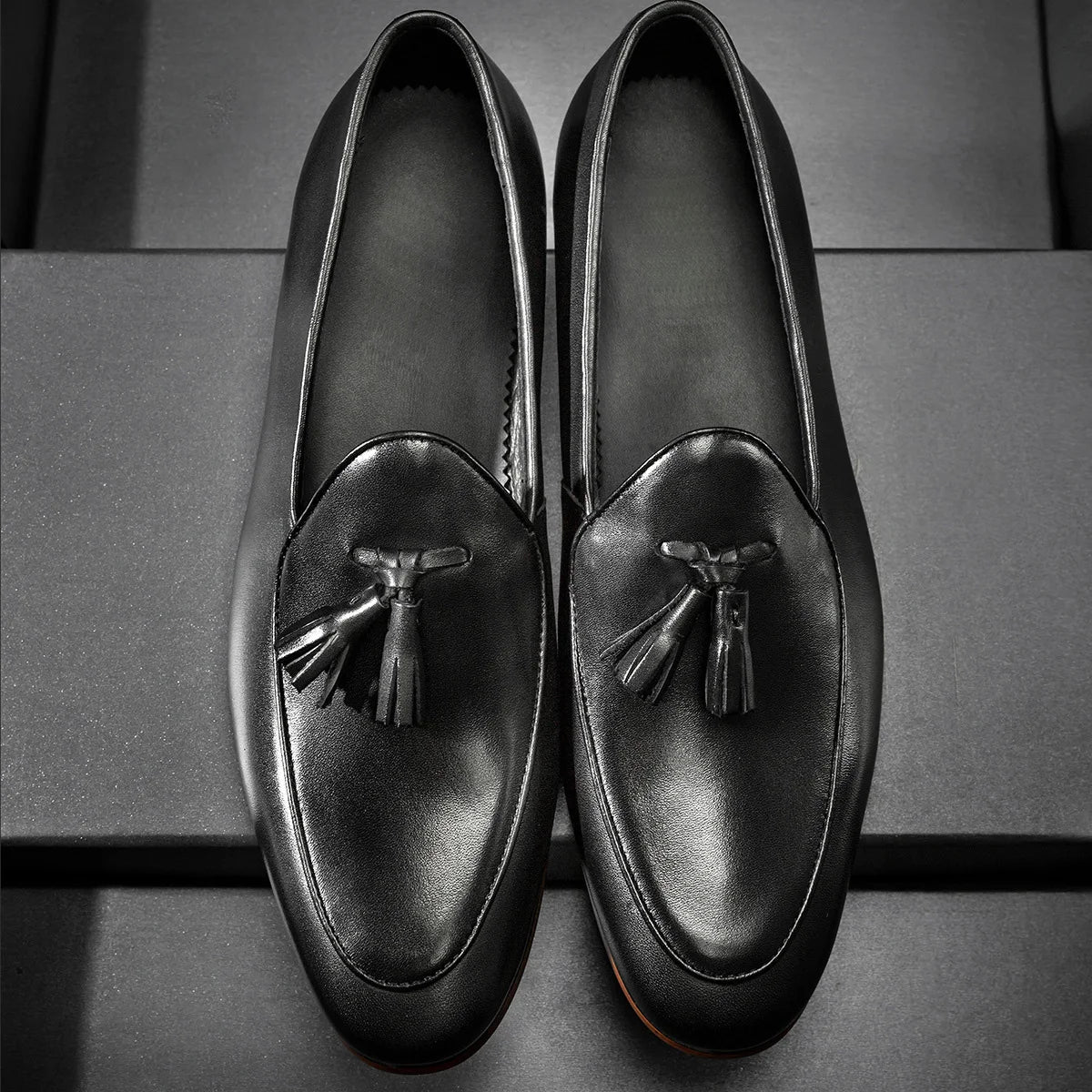 Brown patchwork tassel loafer - Antonios