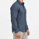 Brushed cotton flannel shirt with a chest pocket - AntoniosClothing - Blue gingham