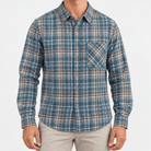 Brushed cotton plaid shirt - AntoniosClothing - Blue plaid