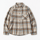 Brushed cotton plaid shirt - AntoniosClothing - Beige plaid
