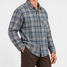Brushed cotton plaid shirt - AntoniosClothing - Blue plaid