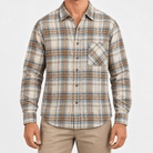Brushed cotton plaid shirt - AntoniosClothing - Beige plaid
