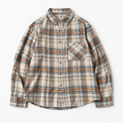 Brushed cotton plaid shirt in beige plaid, product cover