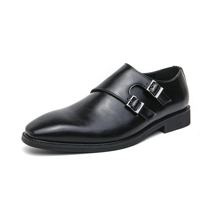 Buckle monk classic retro shoes - Antonios