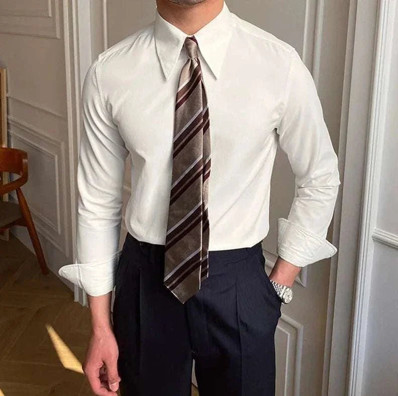 Business collar long sleeve shirt - Antonios